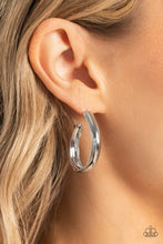 Load image into Gallery viewer, Champion Curves - Silver Hoop Earrings