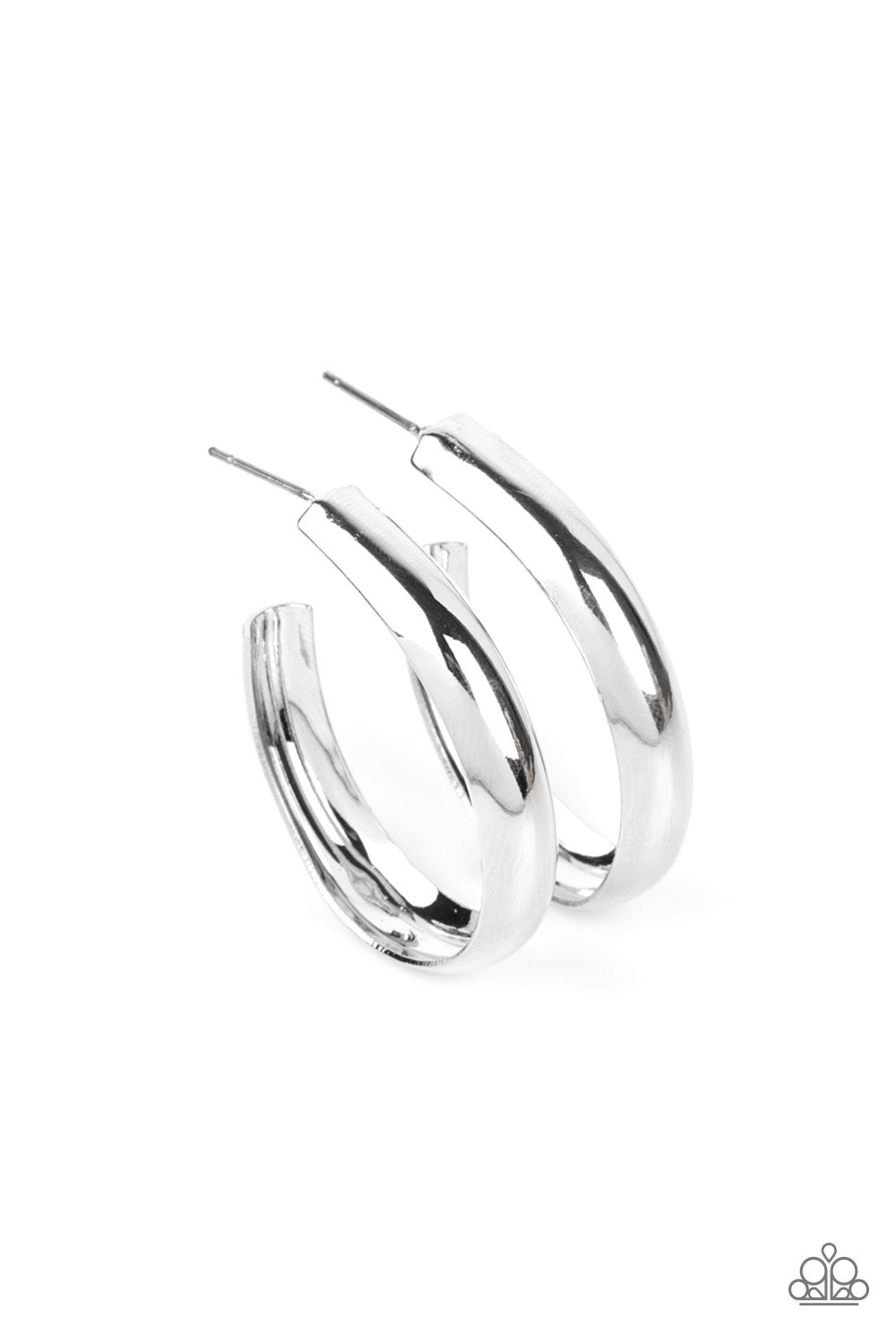 Champion Curves - Silver Hoop Earrings