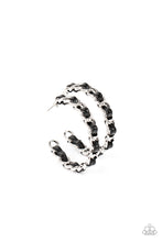 Load image into Gallery viewer, Industrial Incantation - Black Hoop Earrings