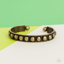 Load image into Gallery viewer, Clear as STUD - Brass Cuff Bracelet