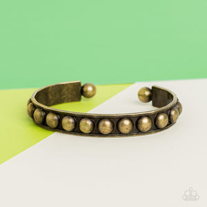 Clear as STUD - Brass Cuff Bracelet