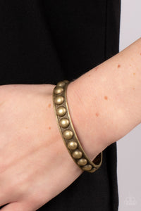 Clear as STUD - Brass Cuff Bracelet
