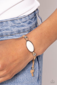 Desertscape Drive - White Sliding Knot Bracelet