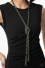Load image into Gallery viewer, SCARFed for Attention - Black (Gunmetal) Necklace