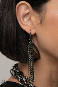 SCARFed for Attention - Black (Gunmetal) Necklace