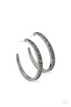 Load image into Gallery viewer, Tick, Tick, Boom! - Black Hoop Earrings