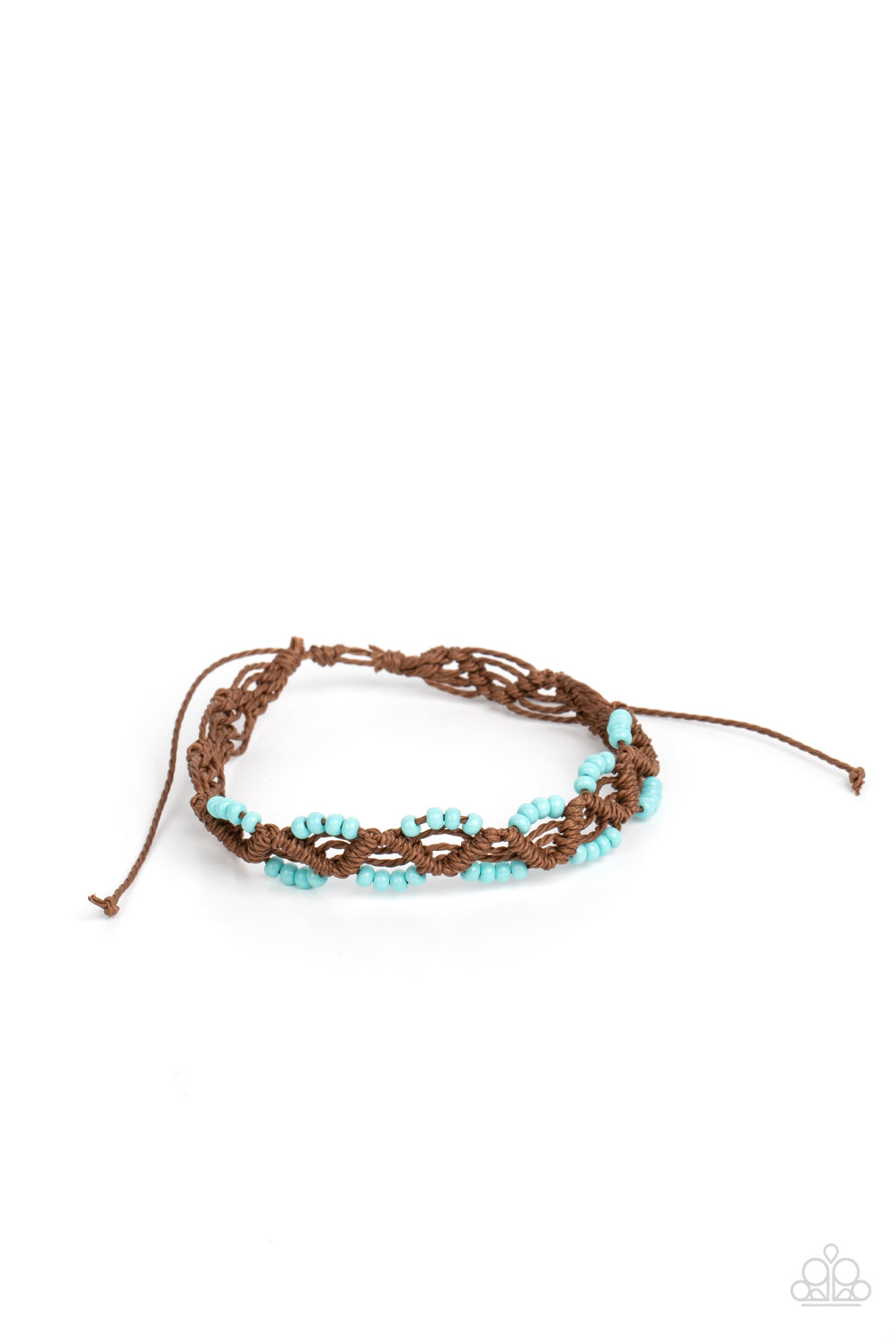 Cast a Wide Net - Blue Sliding Knot Bracelet