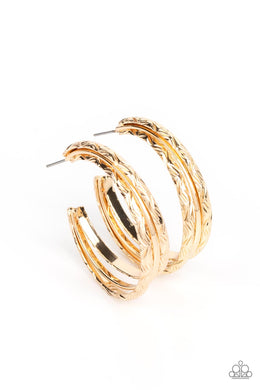 CONTOUR de Force - Gold Earrings