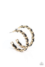 Load image into Gallery viewer, Industrial Incantation - Gold Hoop Earrings