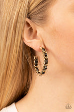 Load image into Gallery viewer, Industrial Incantation - Gold Hoop Earrings