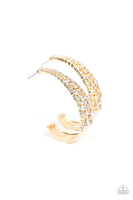 Cold as Ice - Gold Hoop Earrings