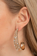 Load image into Gallery viewer, Cold as Ice - Gold Hoop Earrings