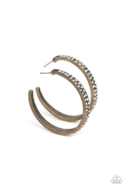 Tick, Tick, Boom! - Brass Hoop Earrings