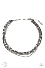 Load image into Gallery viewer, Glitter and Gossip - Black Gunmetal Choker Necklace