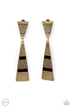 Load image into Gallery viewer, Safari Seeker - Brass Clip-On Earrings