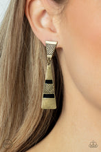 Load image into Gallery viewer, Safari Seeker - Brass Clip-On Earrings