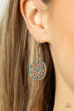 Load image into Gallery viewer, Springtime Salutations - Blue Earrings