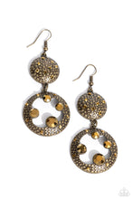 Load image into Gallery viewer, Eastern Entrada - Brass Earrings