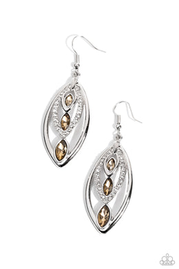 Extra Exuberant - Brown Earrings