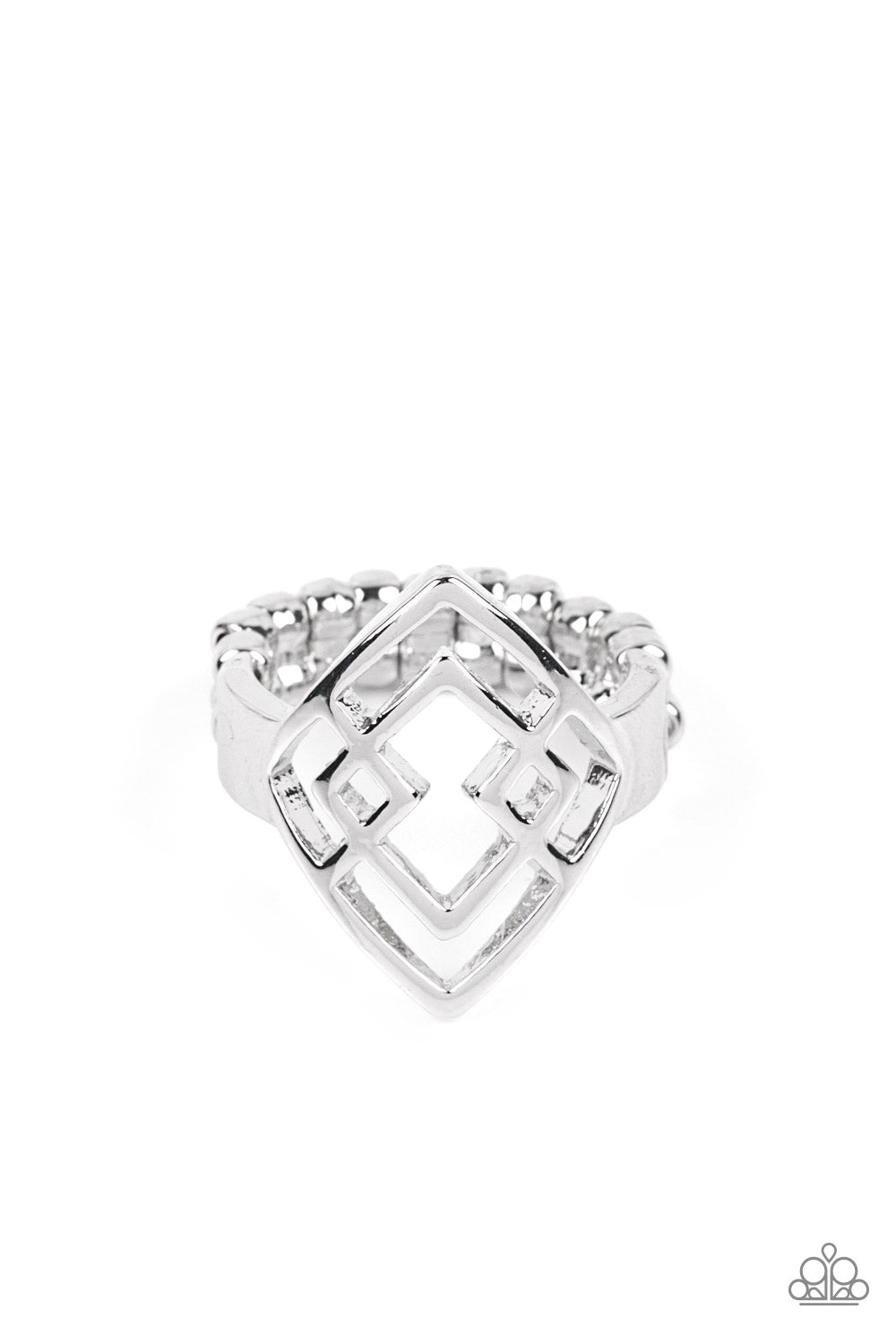 Diamond Duo - Silver Dainty Ring
