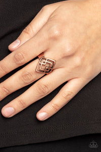 Diamond Duo - Copper Dainty Ring