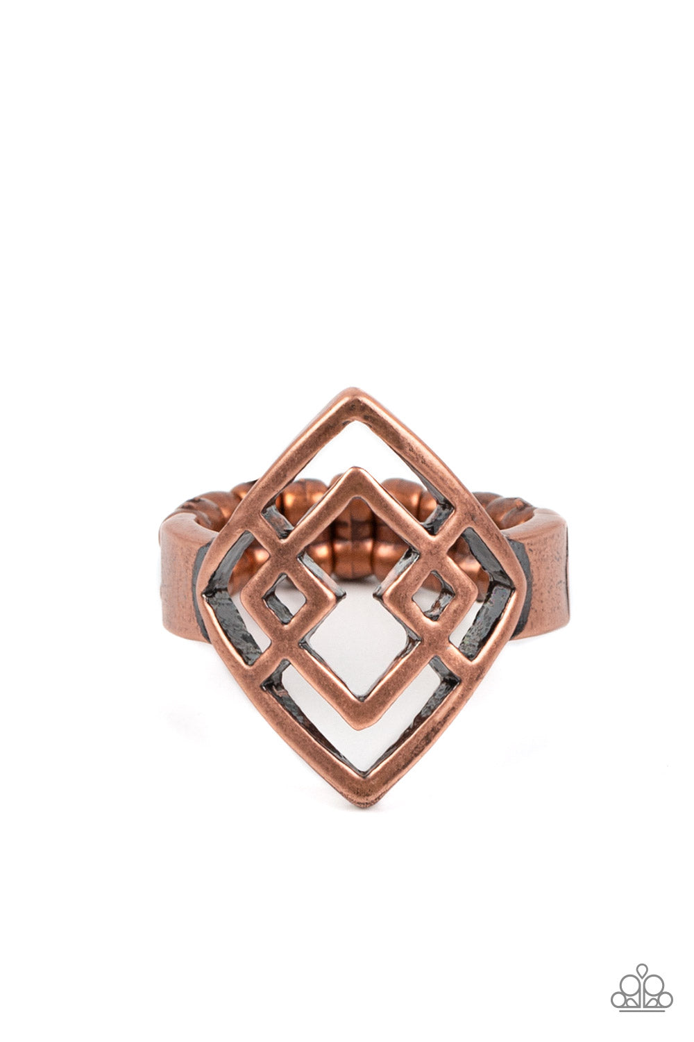 Diamond Duo - Copper Dainty Ring