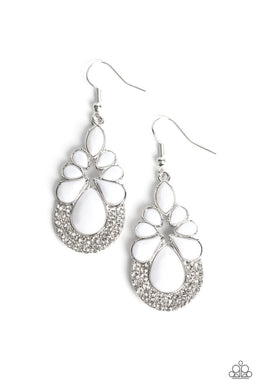 Beachfront Formal - White Earrings