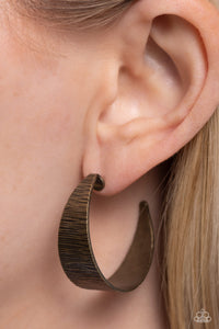 Lecture on Texture - Brass Hoop Earrings