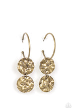 Load image into Gallery viewer, Sending Shock Waves - Brass Hoop Earrings