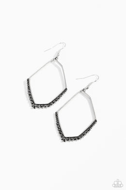 Bent on Success - Silver Earrings
