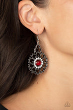 Load image into Gallery viewer, Floral Renaissance - Red Earrings