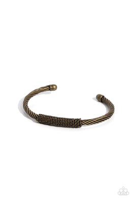 CABLE-Minded - Brass Bracelet