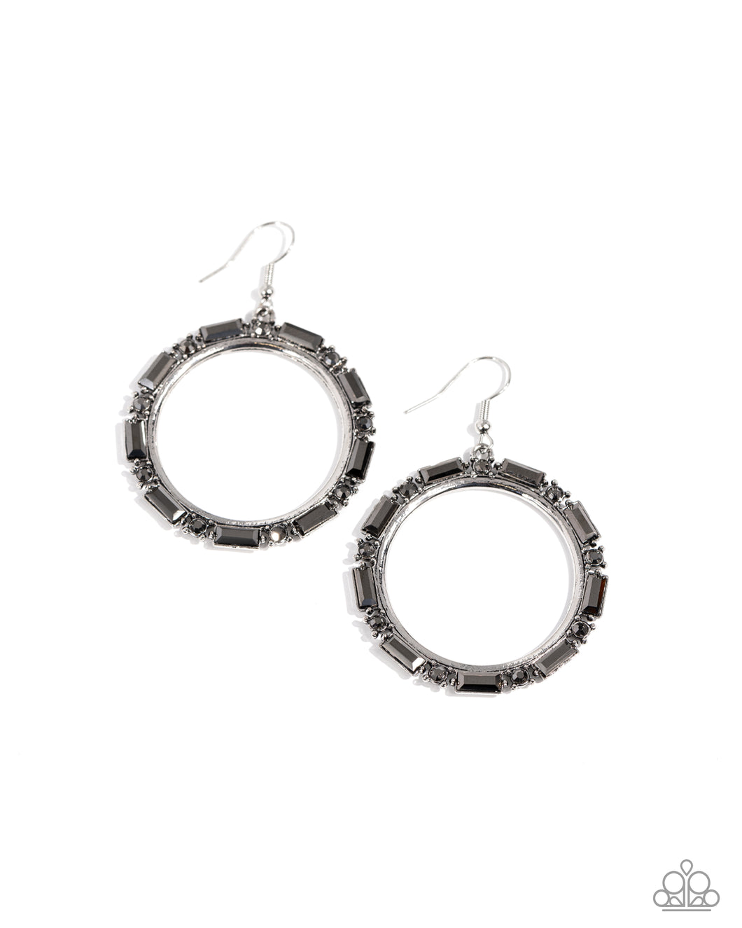 Gritty Glow - Silver Earrings