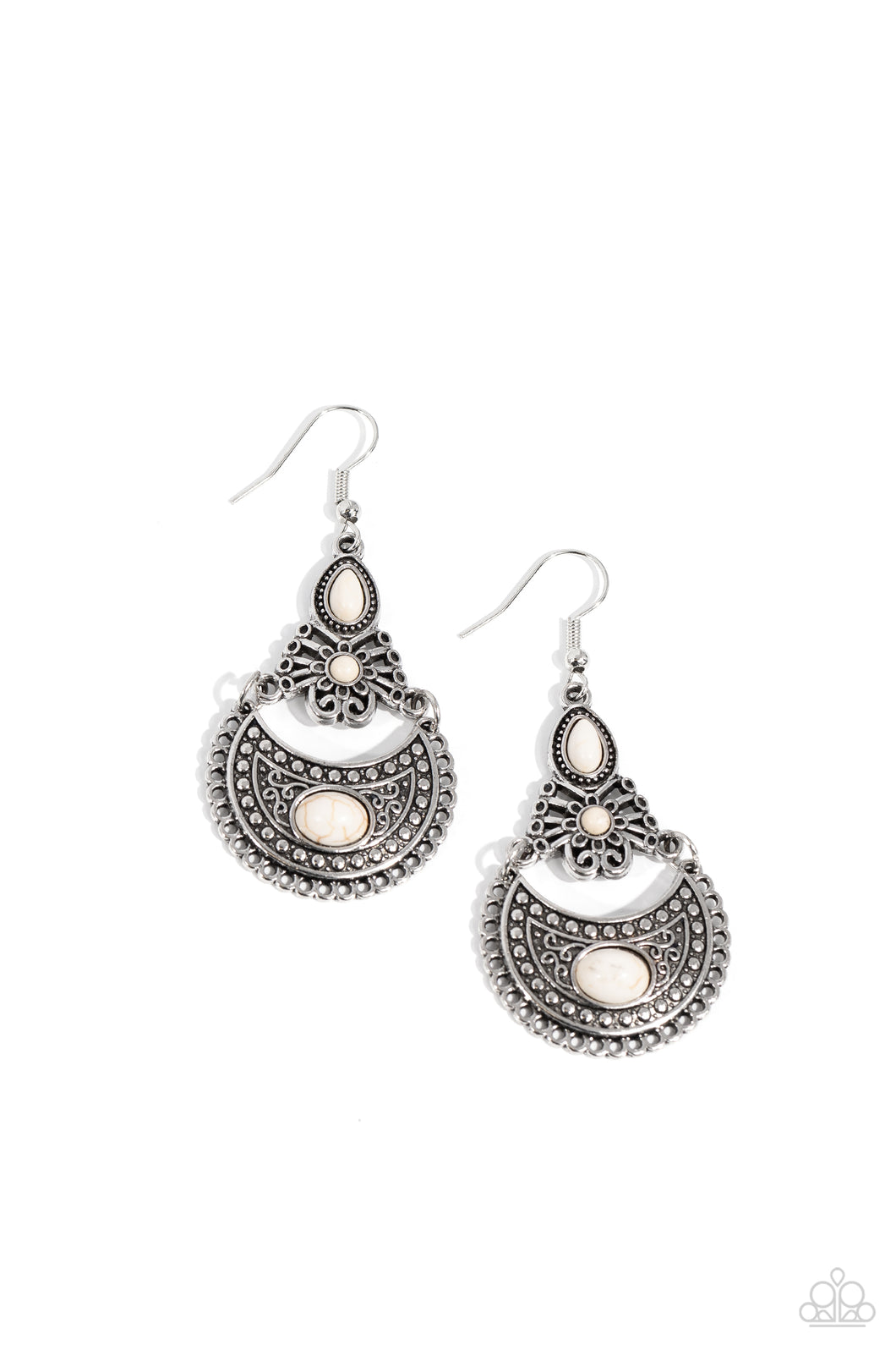 Sahara Samba - White Earrings