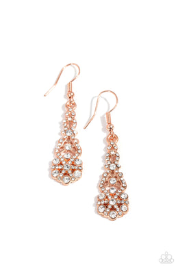 GLITZY on All Counts - Copper Earrings