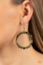 Load image into Gallery viewer, Gritty Glow - Brass Earrings