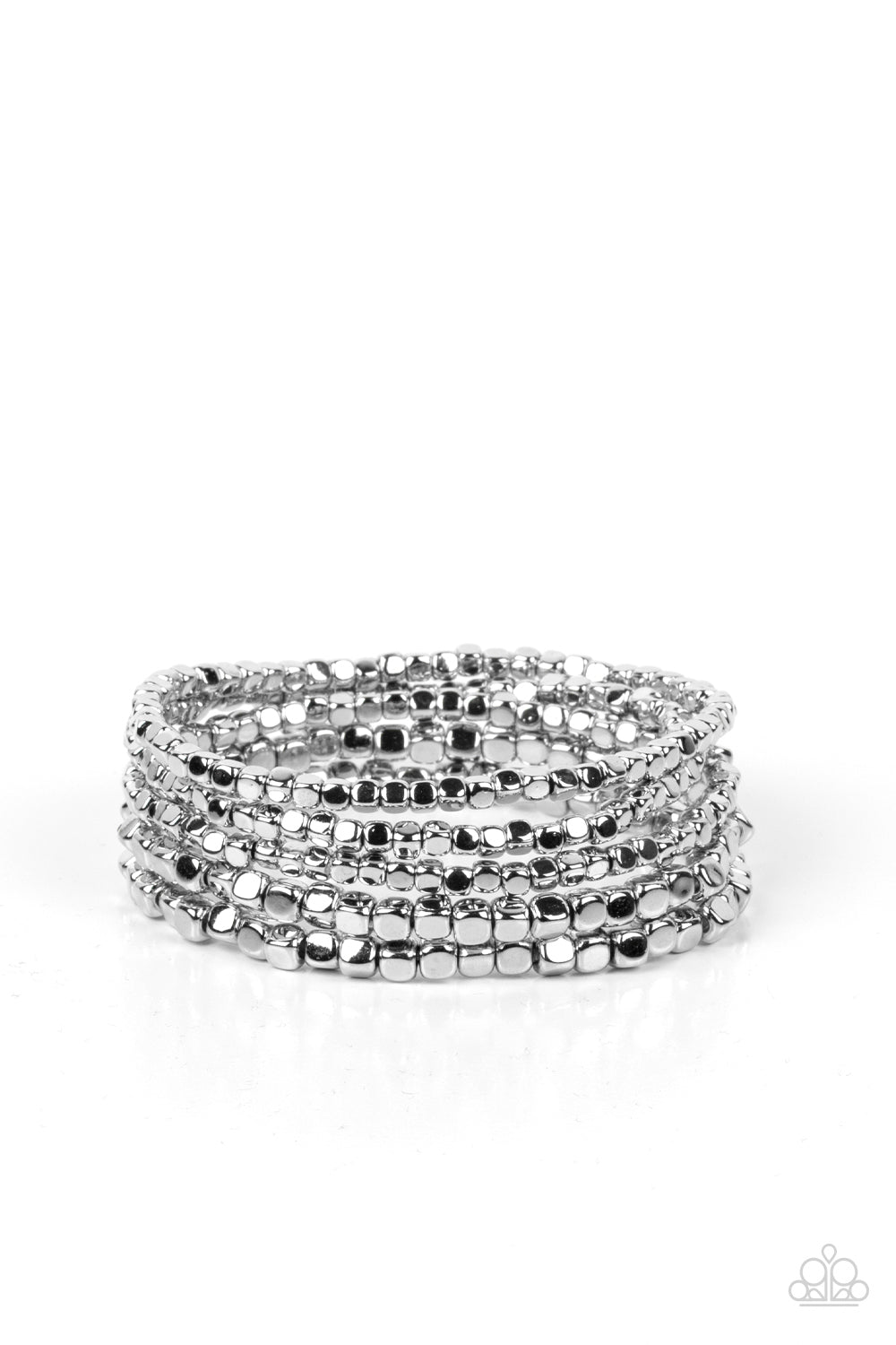 Right on CUBE - Silver Set of Bracelets