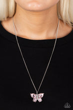 Load image into Gallery viewer, Free-Flying Flutter - Pink Necklace
