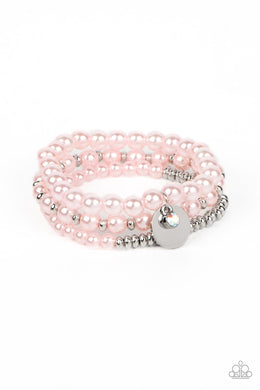 Pearly Professional - Pink Stretchy Bracelets