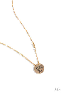 Live The Life You Love - Gold Necklace