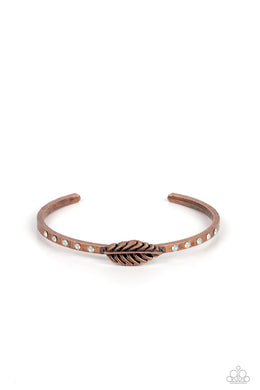 Free-Spirited Shimmer - Copper Cuff Bracelet