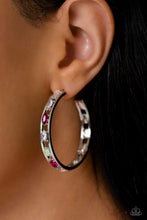 Load image into Gallery viewer, The Gem Fairy - Pink Hoop Earrings
