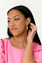 Load image into Gallery viewer, The Gem Fairy - Pink Hoop Earrings