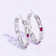 Load image into Gallery viewer, The Gem Fairy - Pink Hoop Earrings