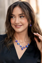 Load image into Gallery viewer, Glittering Geometrics - Purple Necklace