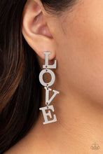 Load image into Gallery viewer, L-O-V-E - Silver Post Earrings