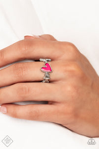 Contemporary Charm - Pink Dainty Ring