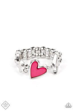 Contemporary Charm - Pink Dainty Ring