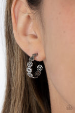 Load image into Gallery viewer, Floral Fad - Silver Hoop Earrings