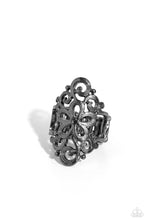 Load image into Gallery viewer, Fantastically Floral - Black Gunmetal Ring